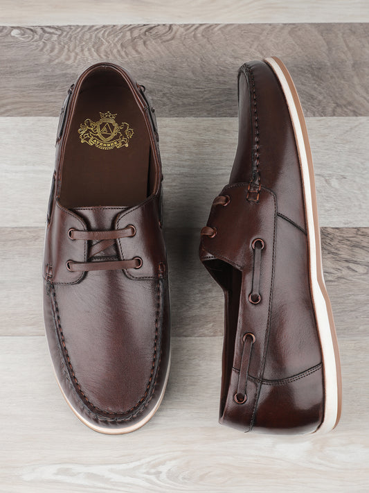 Atesber Brown Casual Lace-up Shoes For Men