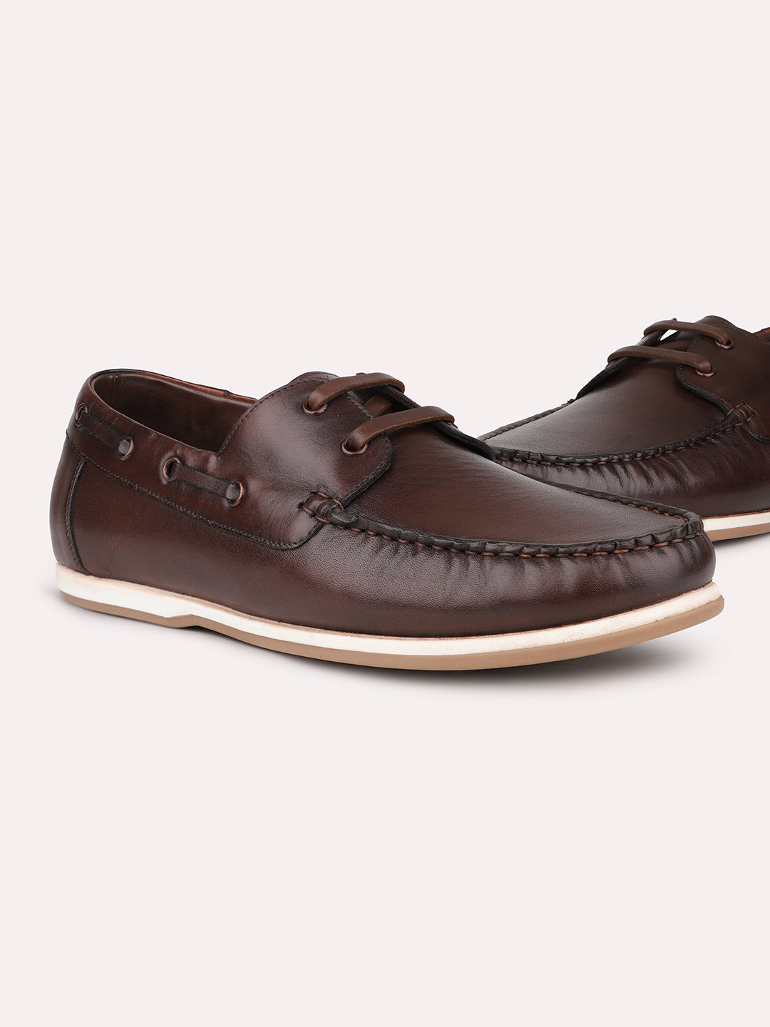 Atesber Brown Casual Lace-up Shoes For Men