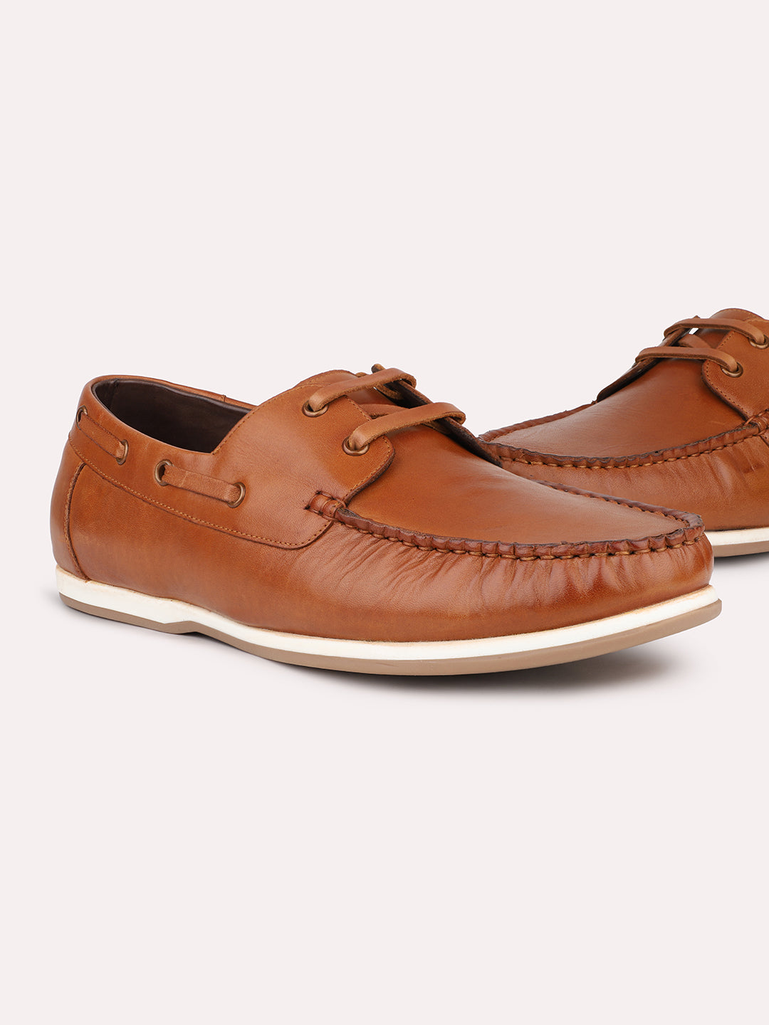 Atesber Tan Casual Lace-up Shoes For Men