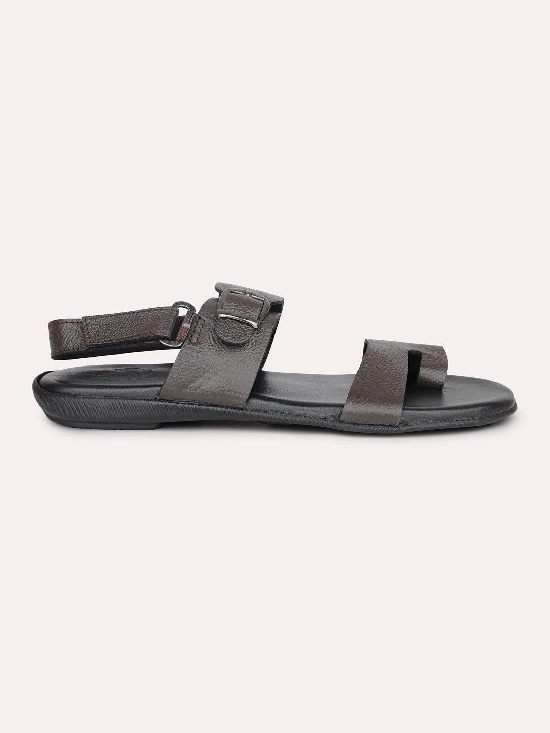 Atesber Brown Formal Sandal With Buckle For Mens