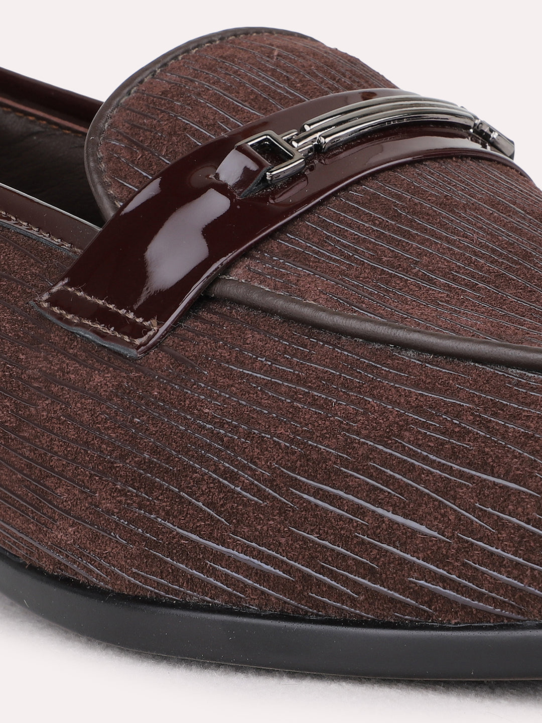 Mens Brown Casual Solid Pointed Toe Loafer Shoes