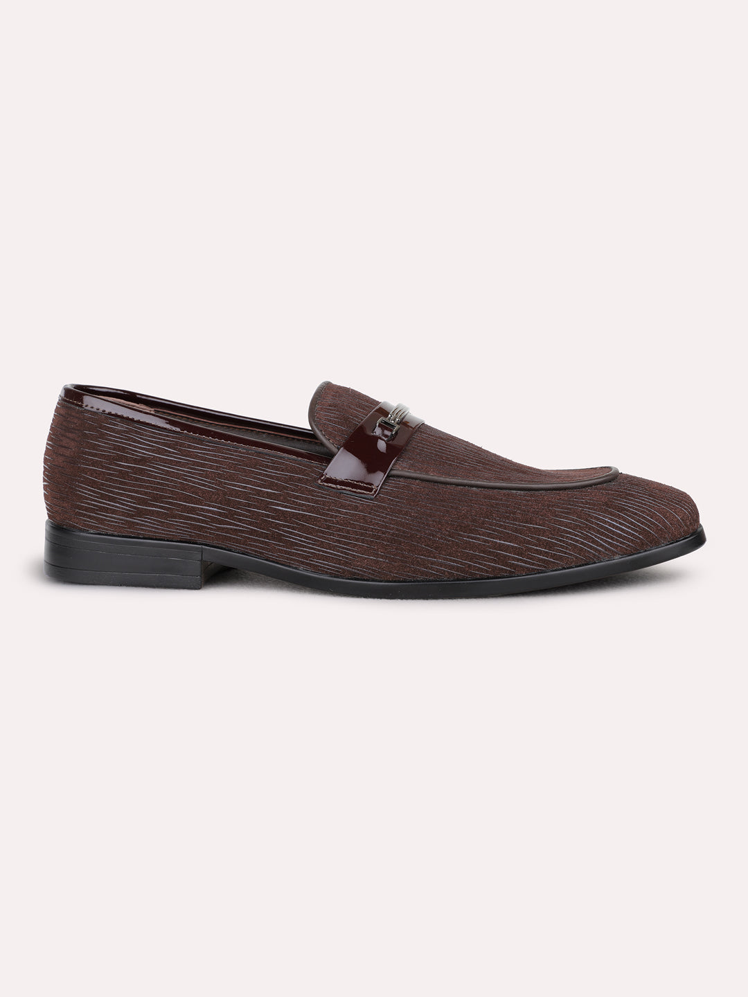 Mens Brown Casual Solid Pointed Toe Loafer Shoes