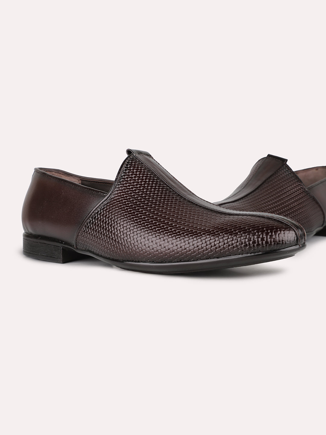 Mens Red Casual Round Toe Moccasin Shoe