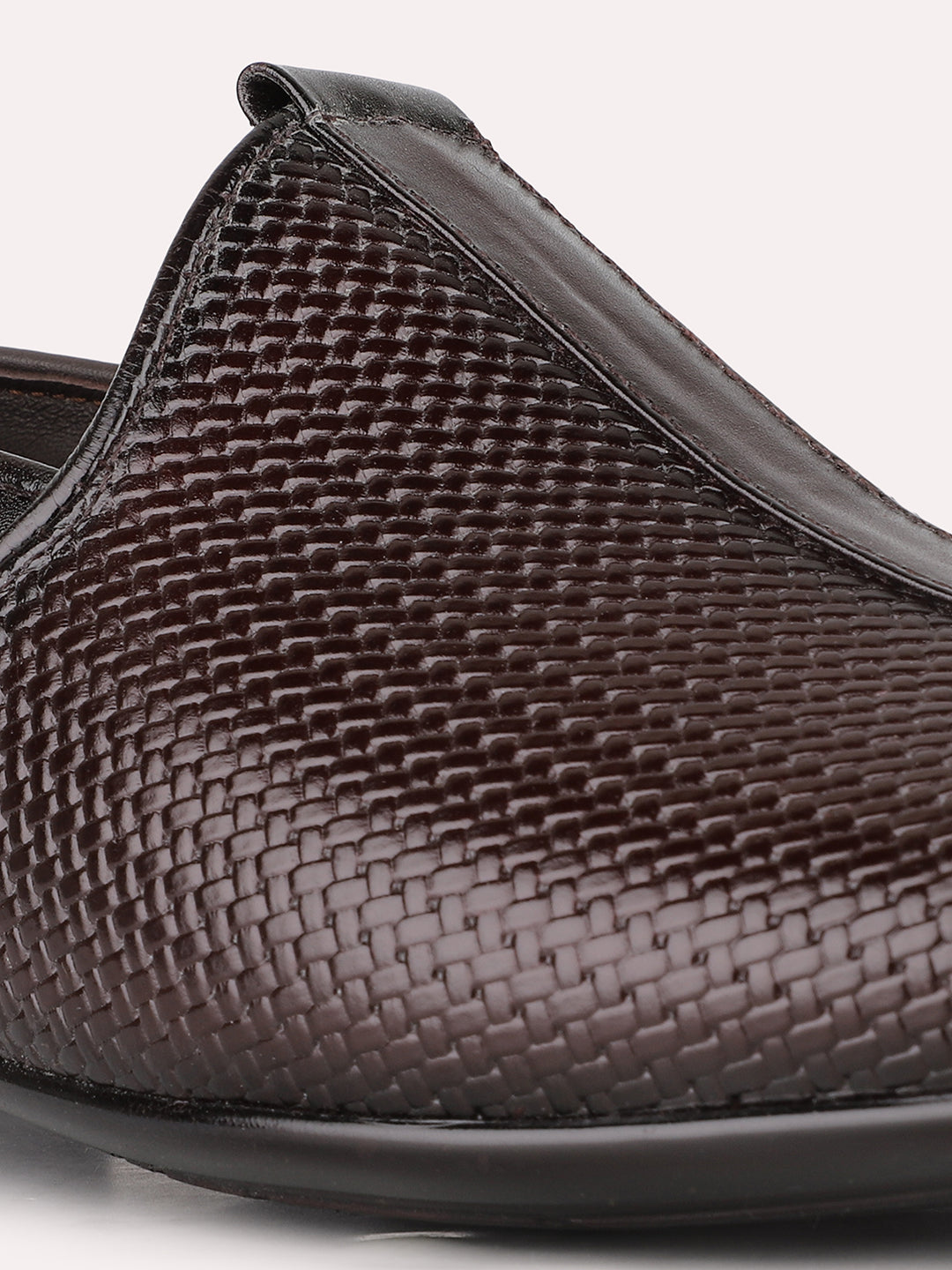 Mens Red Casual Round Toe Moccasin Shoe