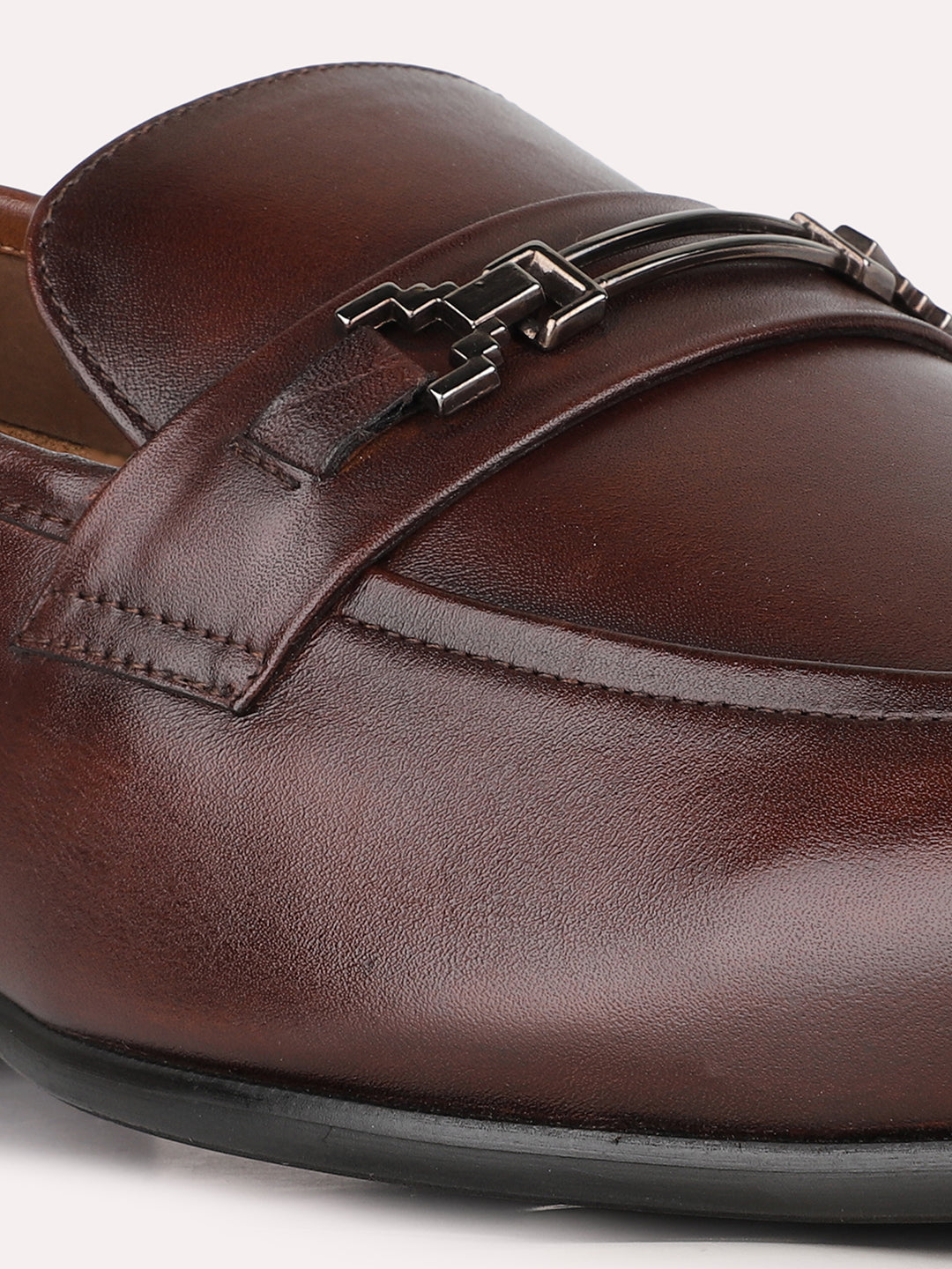 Mens Brown Casual Solid Pointed Toe Loafer Shoes