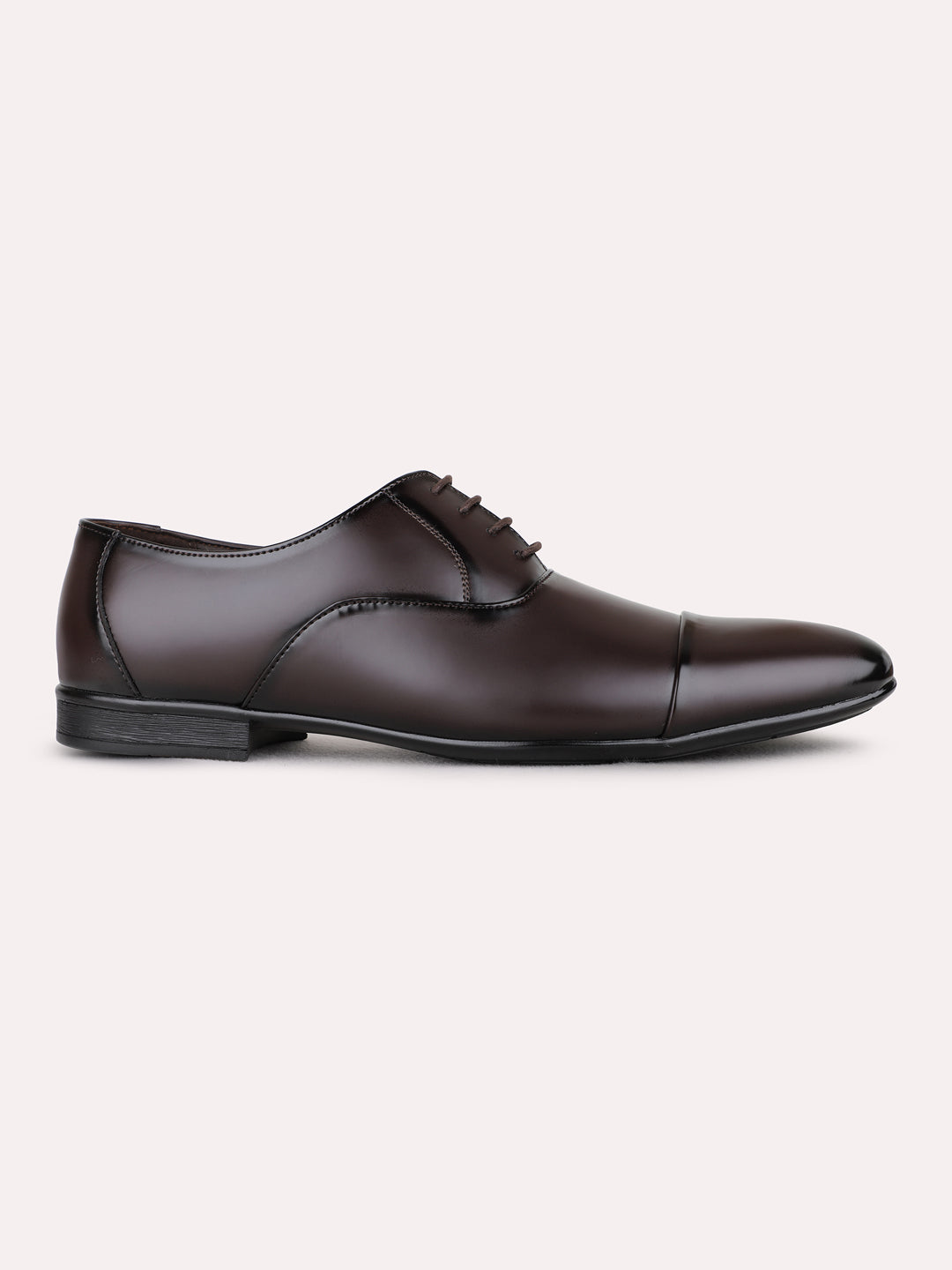 Mens Red Formal Solid Narrow Toe Lace-Up Shoe