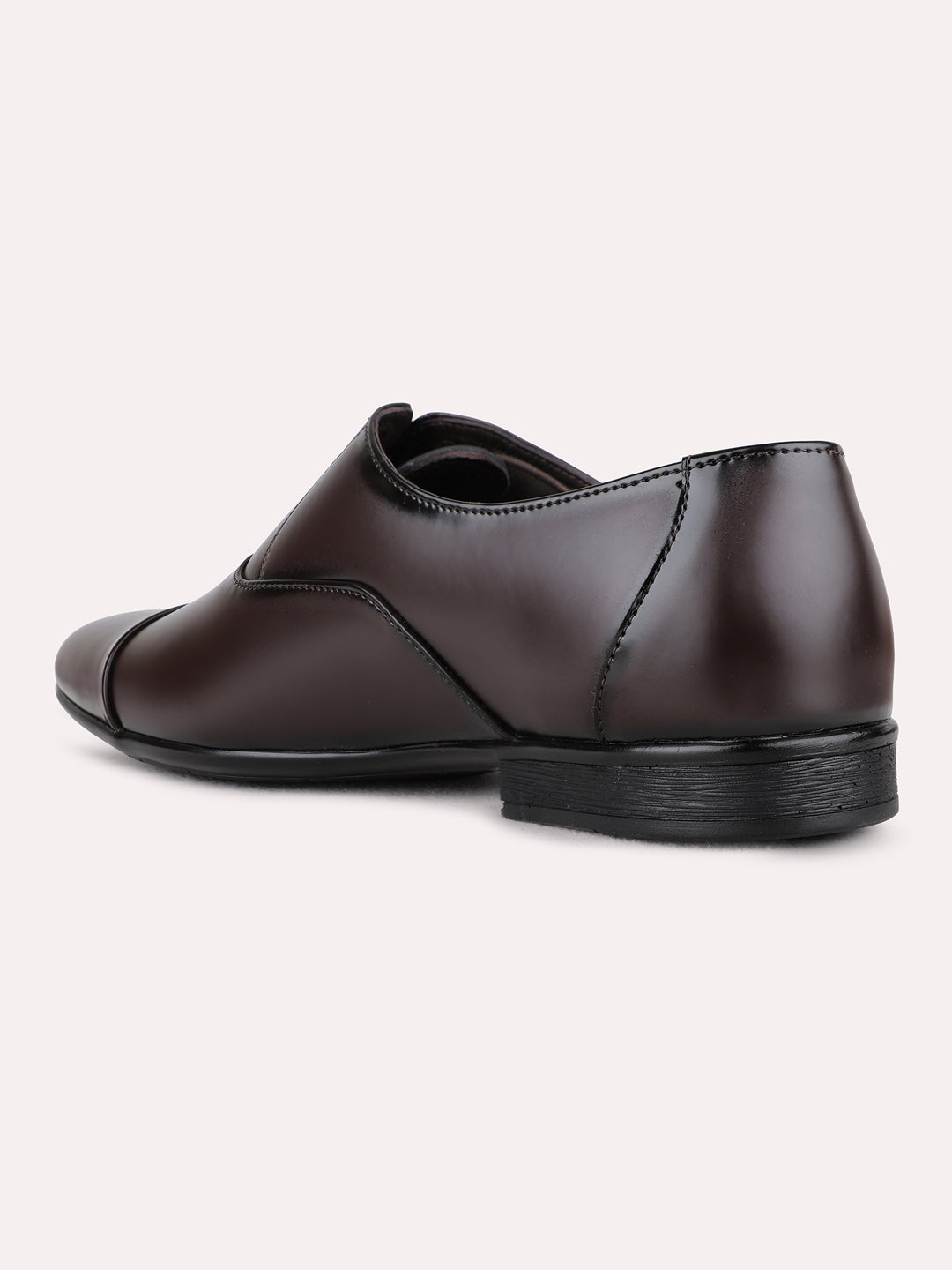 Mens Red Formal Solid Narrow Toe Lace-Up Shoe