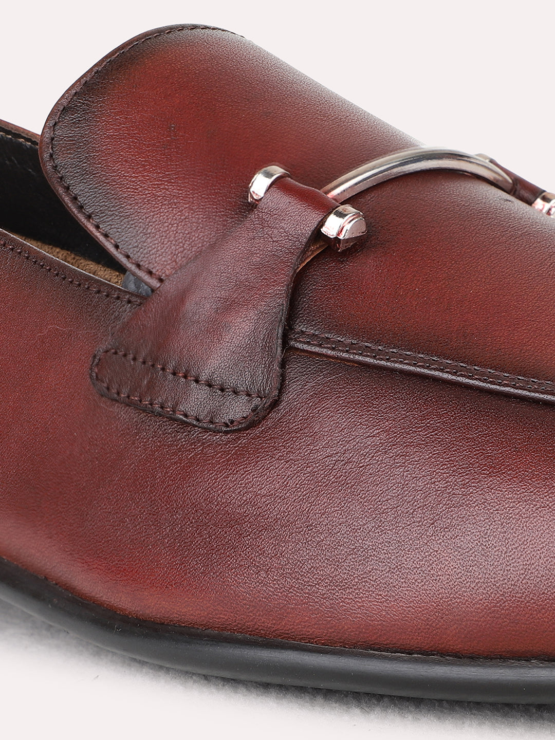 Mens Red Casual Solid Pointed Toe Loafer Shoes