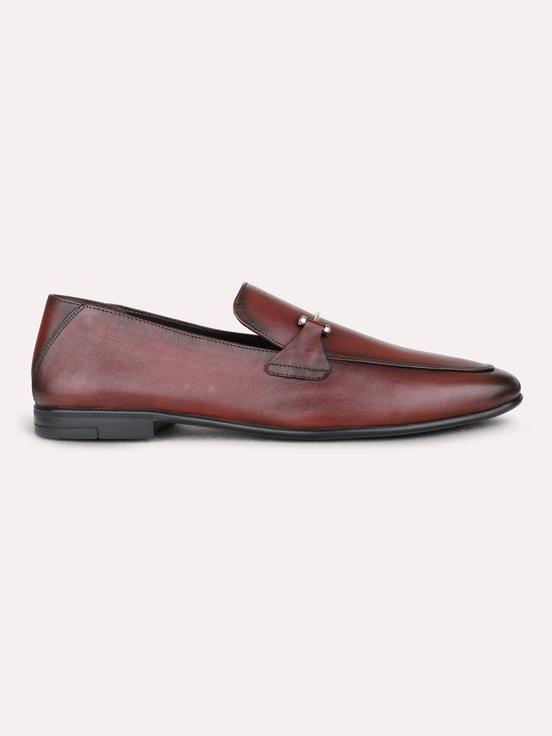 Mens Red Casual Solid Pointed Toe Loafer Shoes
