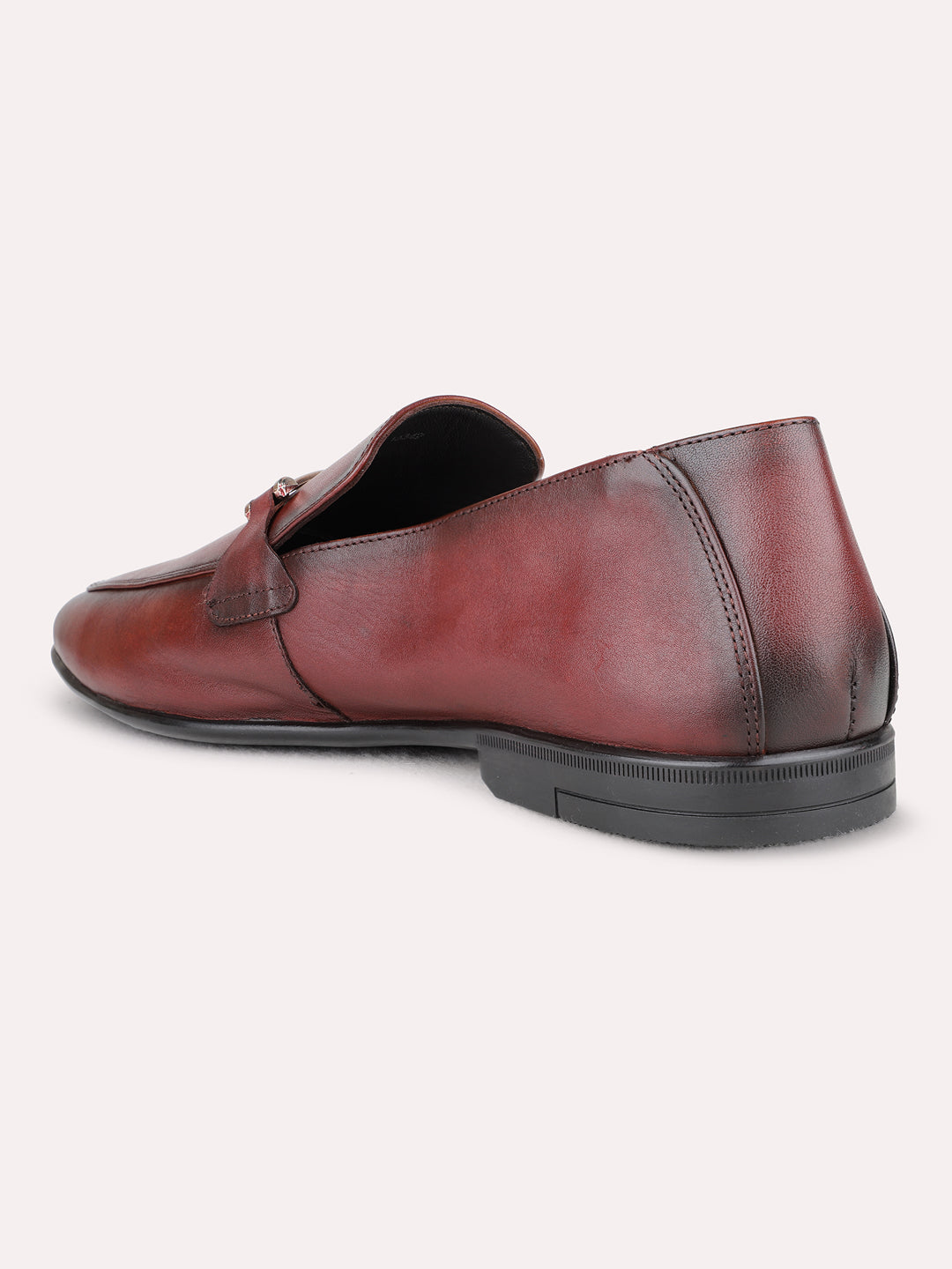 Mens Red Casual Solid Pointed Toe Loafer Shoes