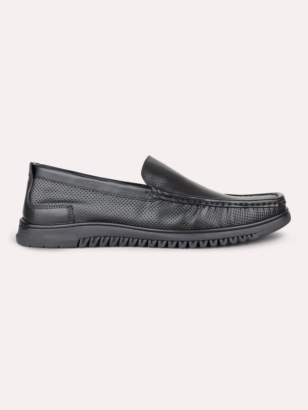 Mens Black Formal Solid Pattern Round Toe Loafers