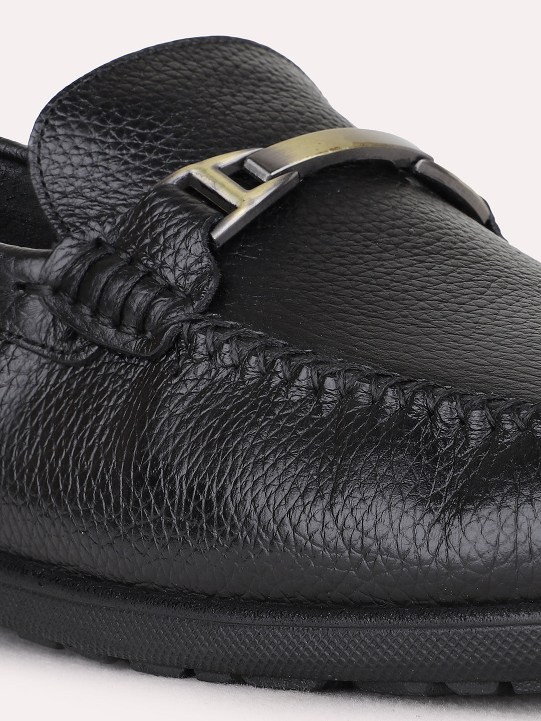 Mens Black Formal Solid Pattern Round Toe Shape Loafers