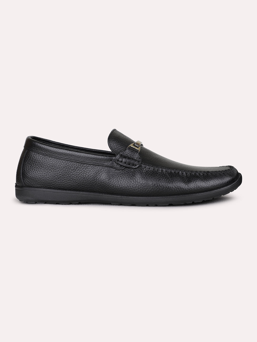 Mens Black Formal Solid Pattern Round Toe Shape Loafers