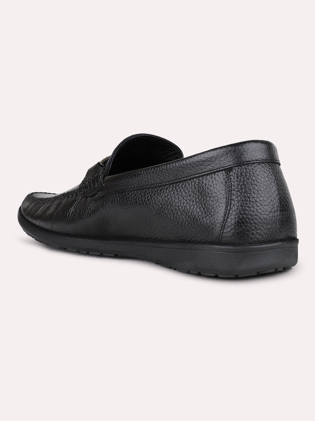 Mens Black Formal Solid Pattern Round Toe Shape Loafers