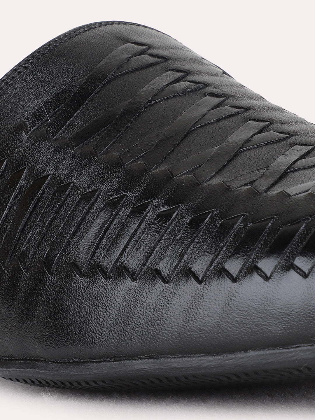 Mens Black Formal Solid Pattern Round Toe Loafer