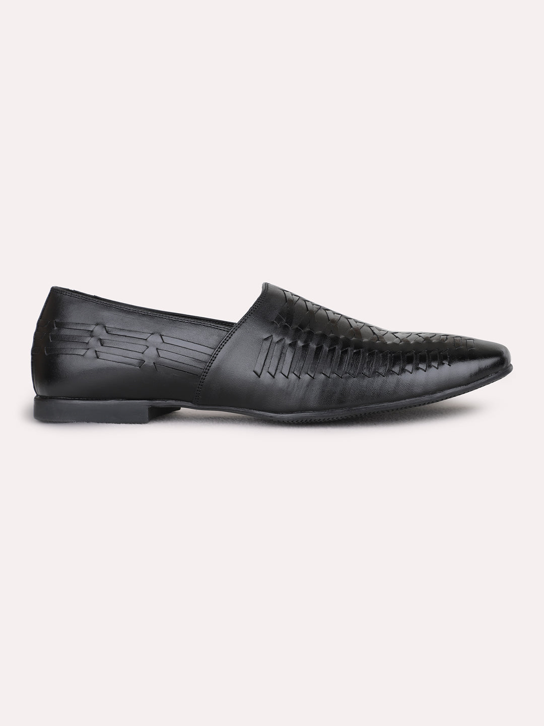 Mens Black Formal Solid Pattern Round Toe Loafer