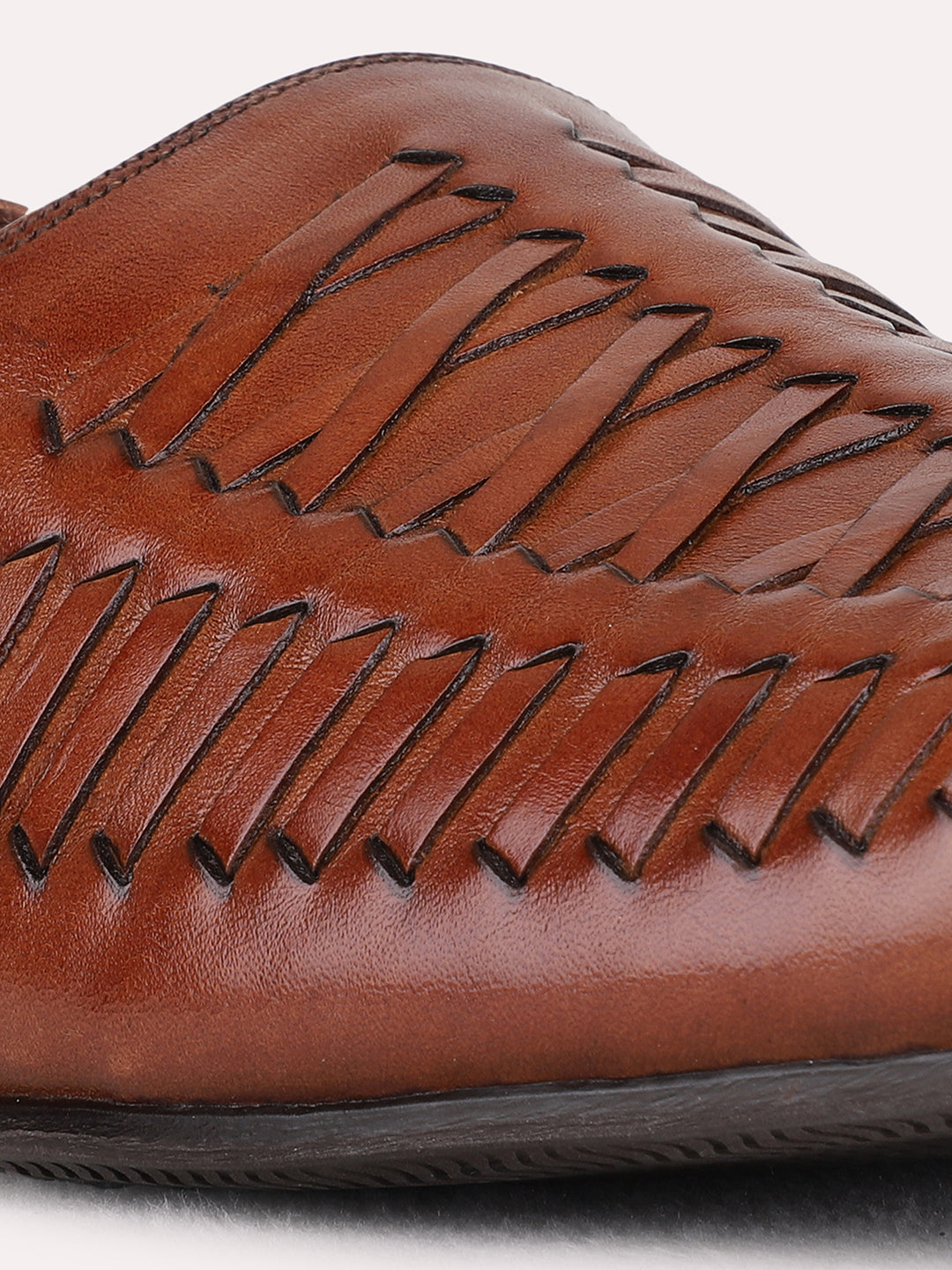 Mens Tan Formal Solid Round Toe Loafer Shoes