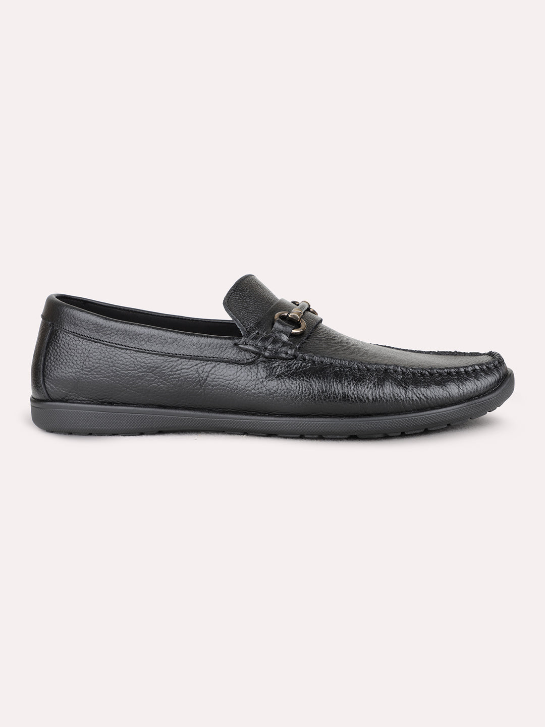 Mens Black Formal Solid Round Toe Loafer Shoes
