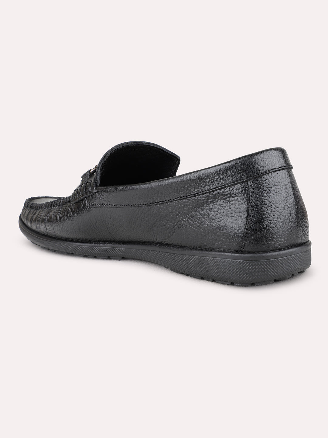 Mens Black Formal Solid Round Toe Loafer Shoes
