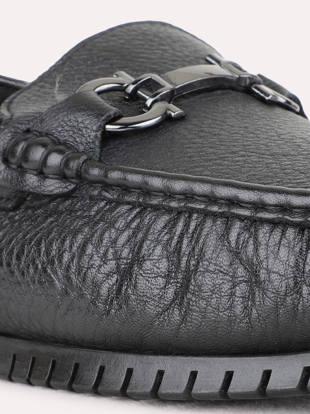 Mens Black Party Wear Solid Square Toe Loafer Shoes