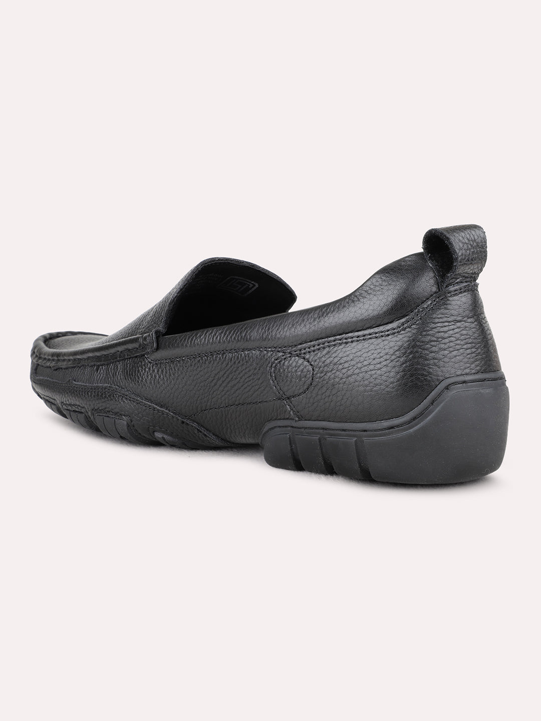 Mens Black Party Wear Solid Square Toe Loafer Shoes