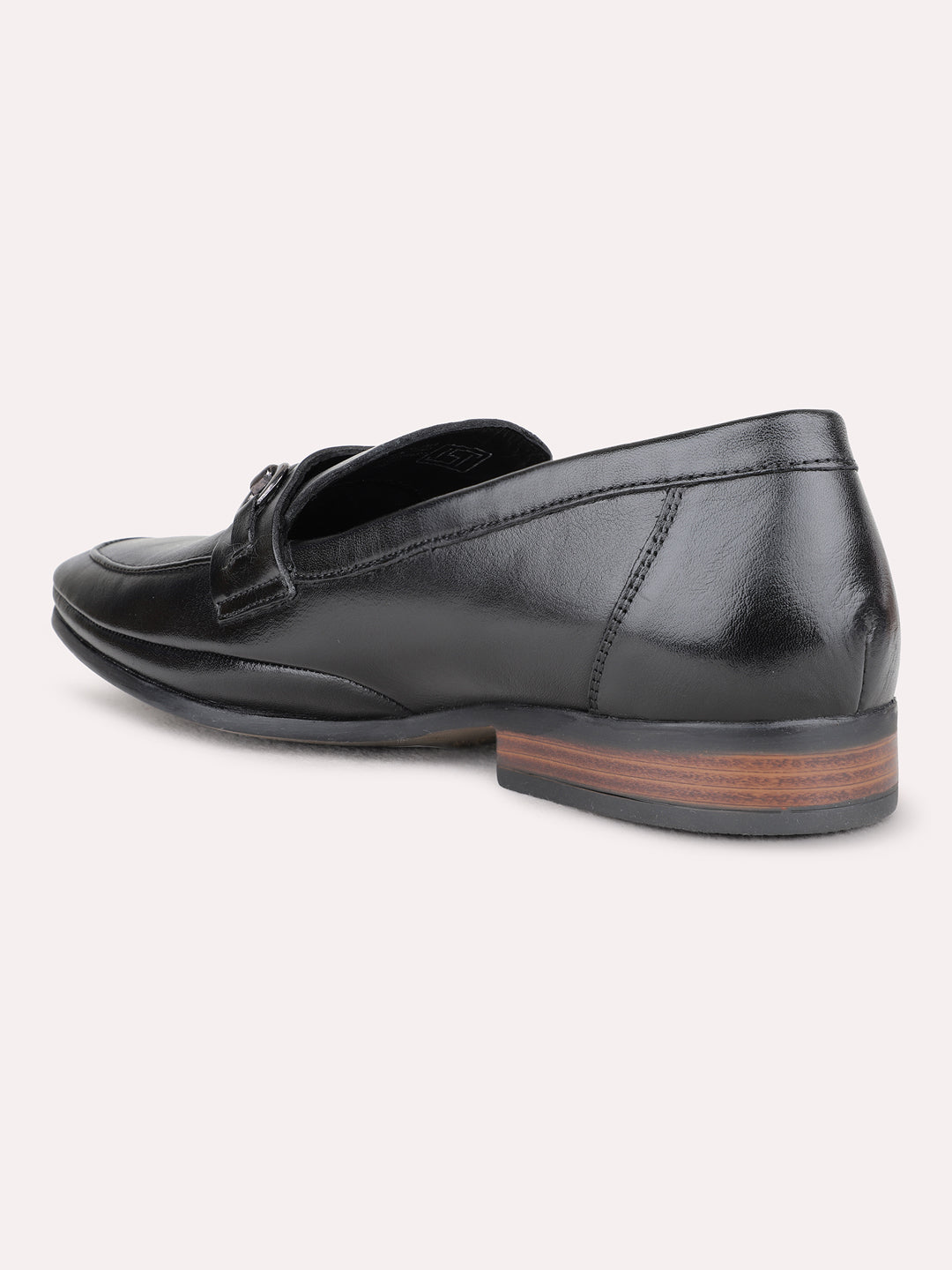 Mens Black Casual Solid Pointed Toe Loafer Shoes