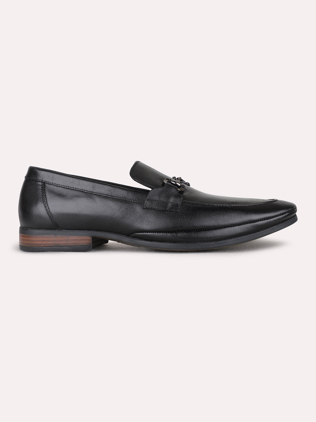 Mens Black Formal Solid Narrow Toe Shape Loafers Shoe