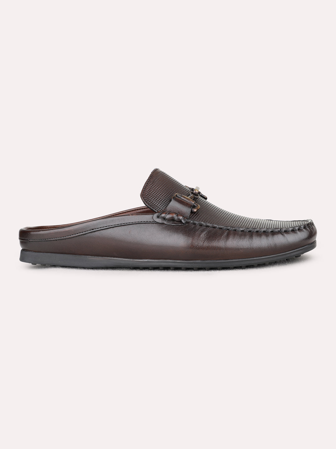 Mens Brown Formal Solid Pattern Square Toe Loafer Shoes