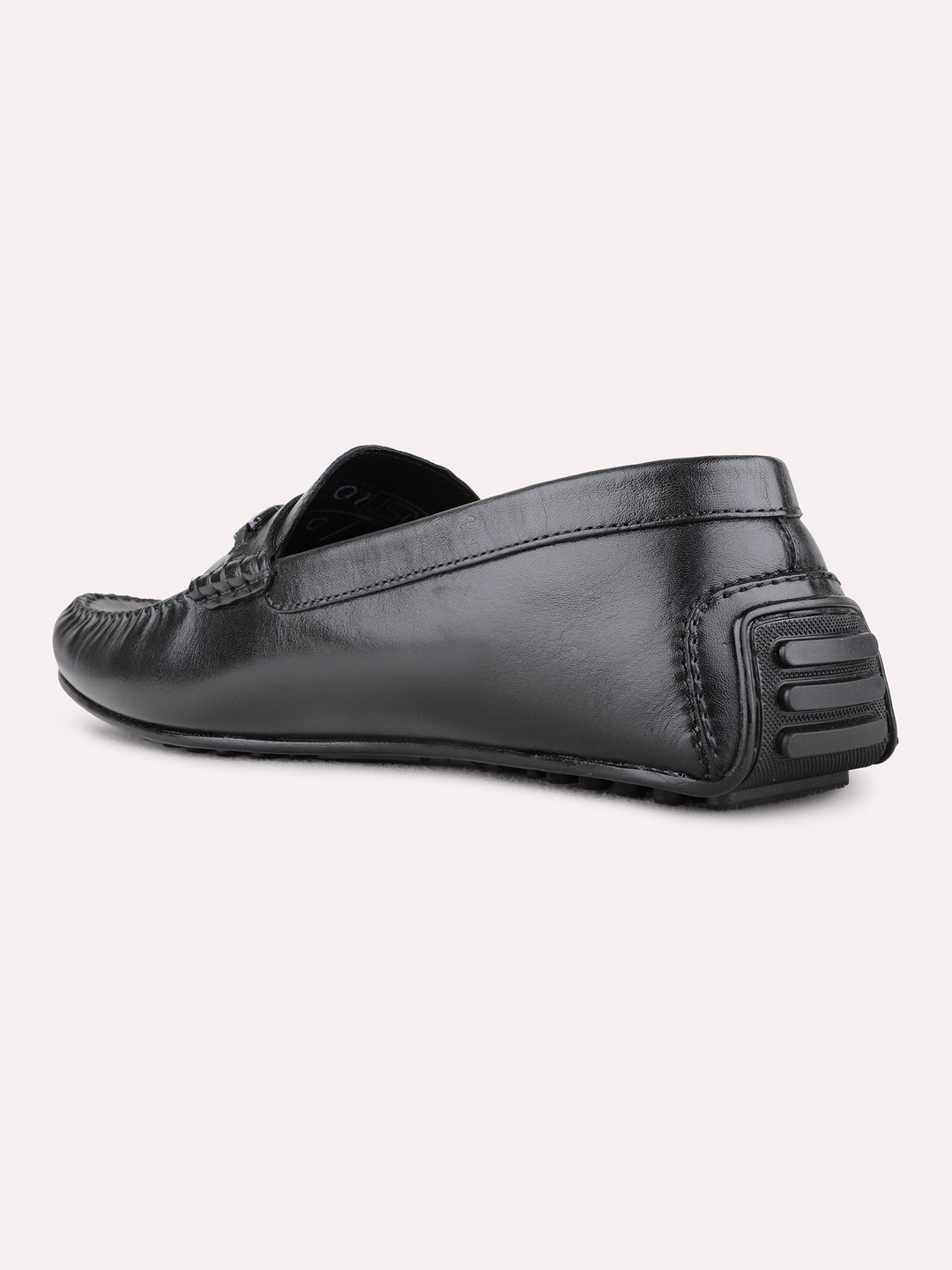 Black Casual Solid Pattern Square Toe Loafers For Mens