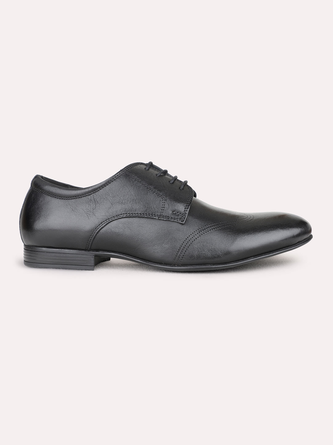 Mens Black Formal Party Wear Solid Pointed Toe Derby
