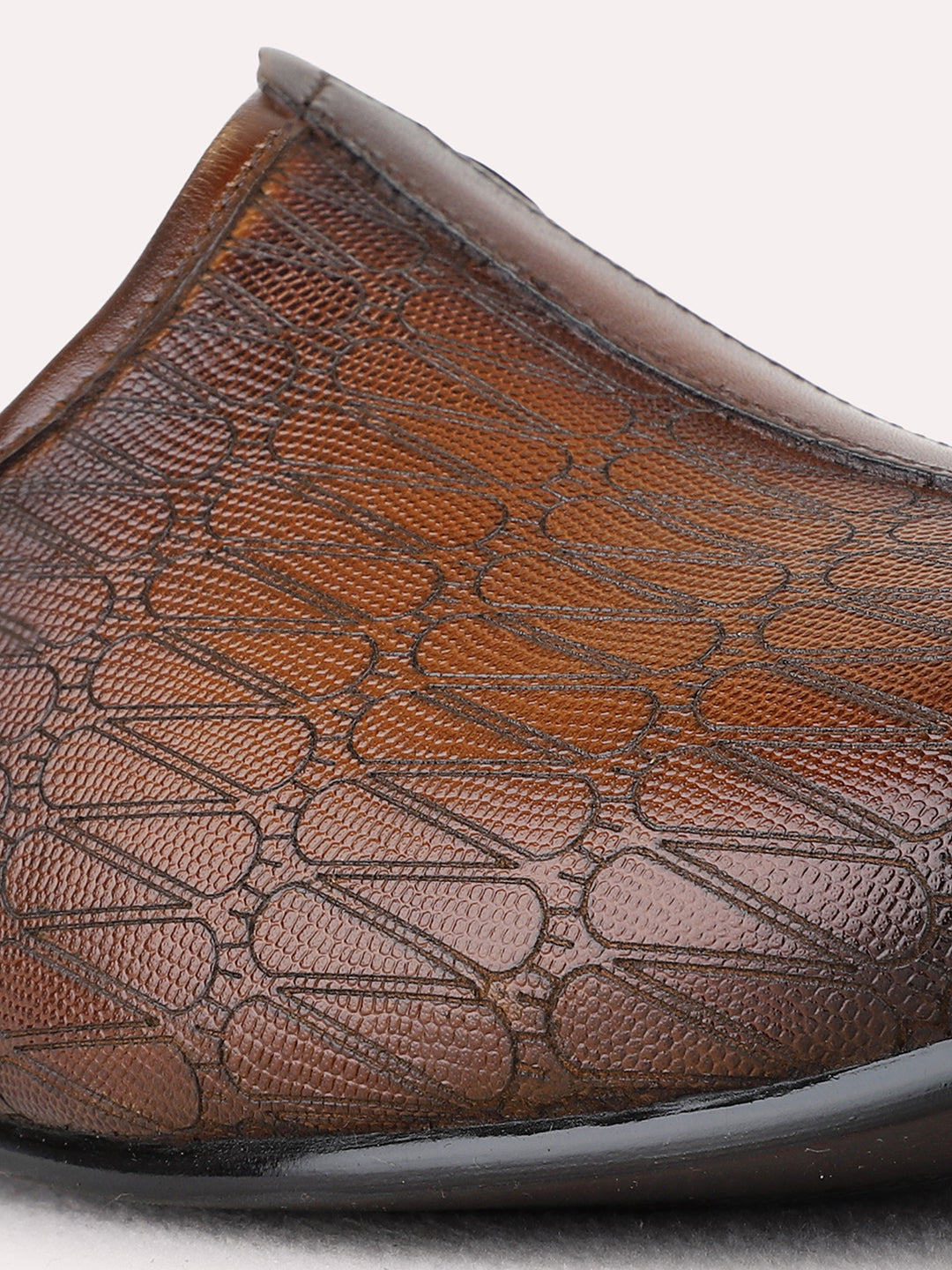 Mens Brown Casual Embellished Round Toe Loafers Shoe