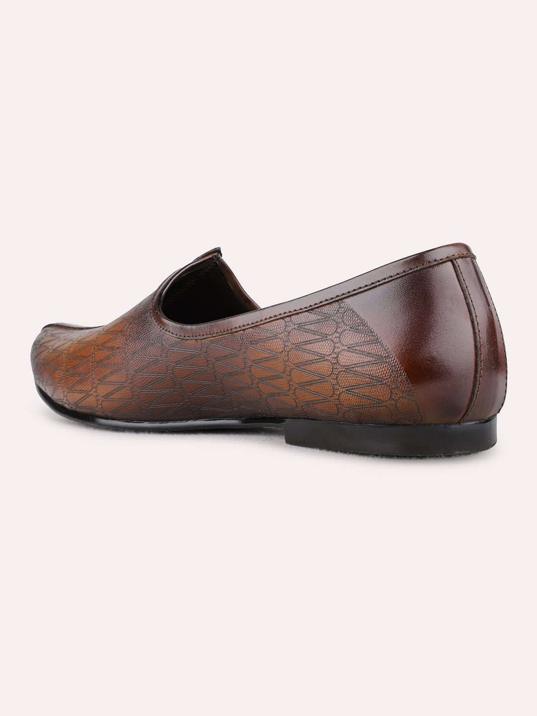 Mens Brown Casual Embellished Round Toe Loafers Shoe
