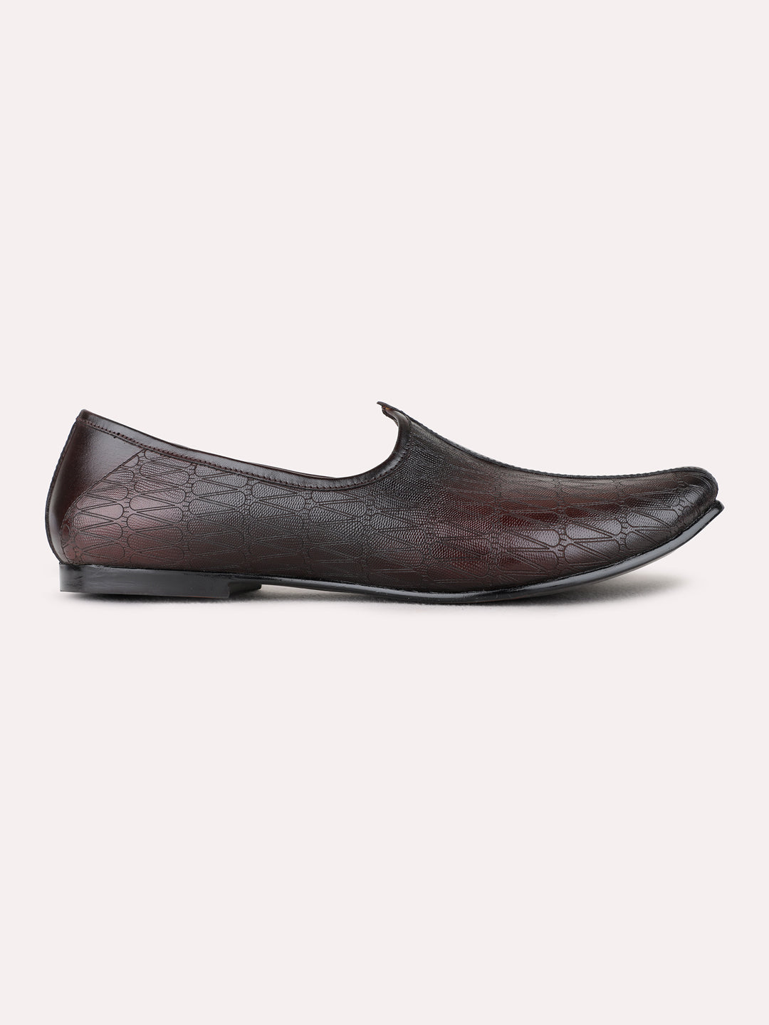 Mens Red Casual Embellished Round Toe Loafers Shoe