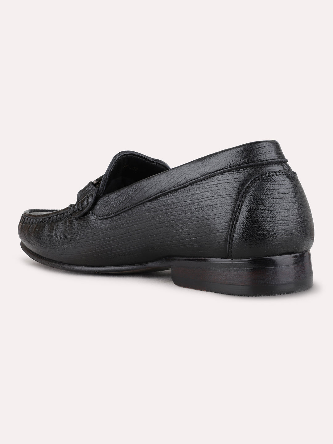 Mens Black Casual Solid Pattern Square Toe Shape Loafers