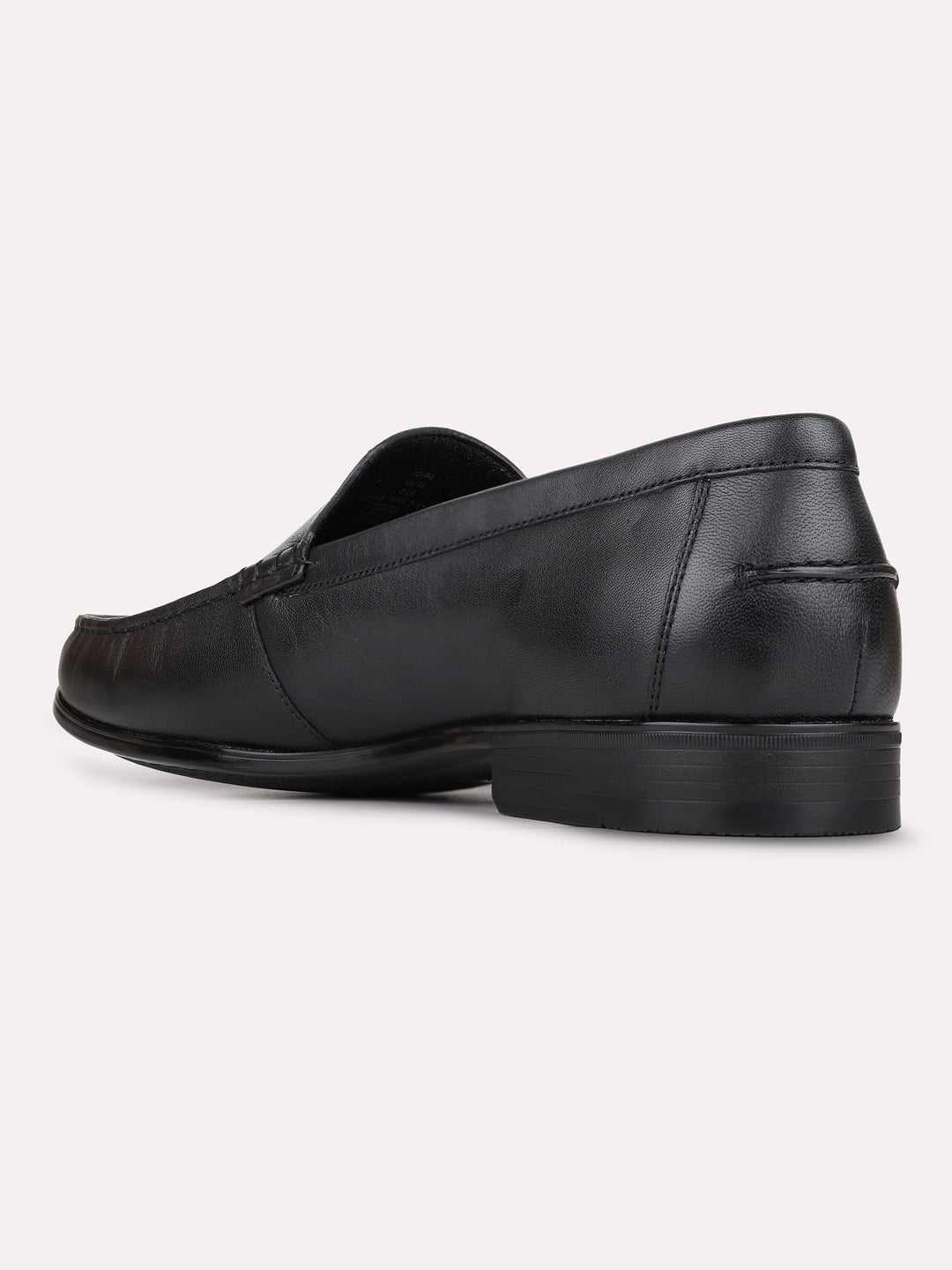 Mens Black Formal Solid Pattern Square Toe Loafers