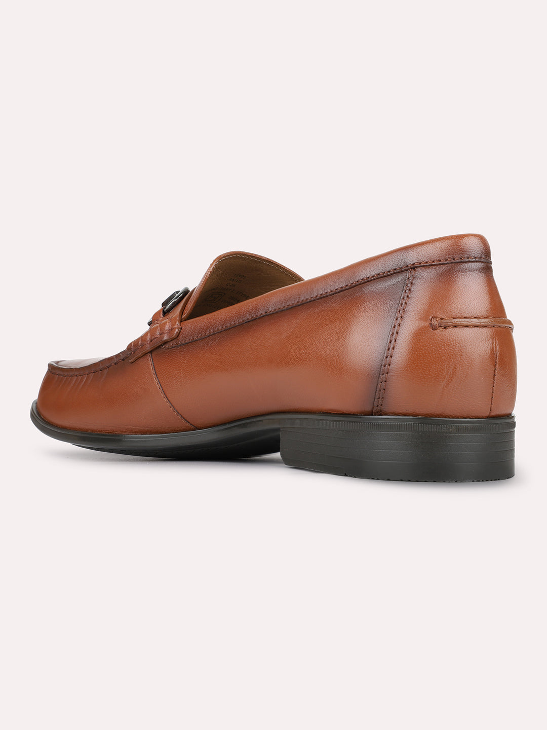 Mens Tan Formal Solid Square Toe Loafers