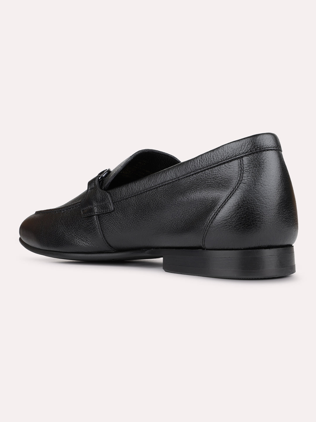 Mens Black Formal Solid Pointed Toe Moccasin