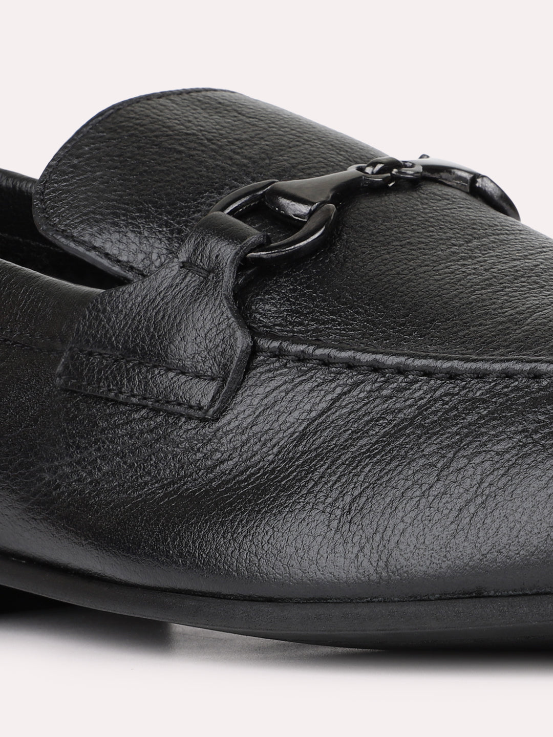 Mens Black Formal Solid Pointed Toe Moccasin