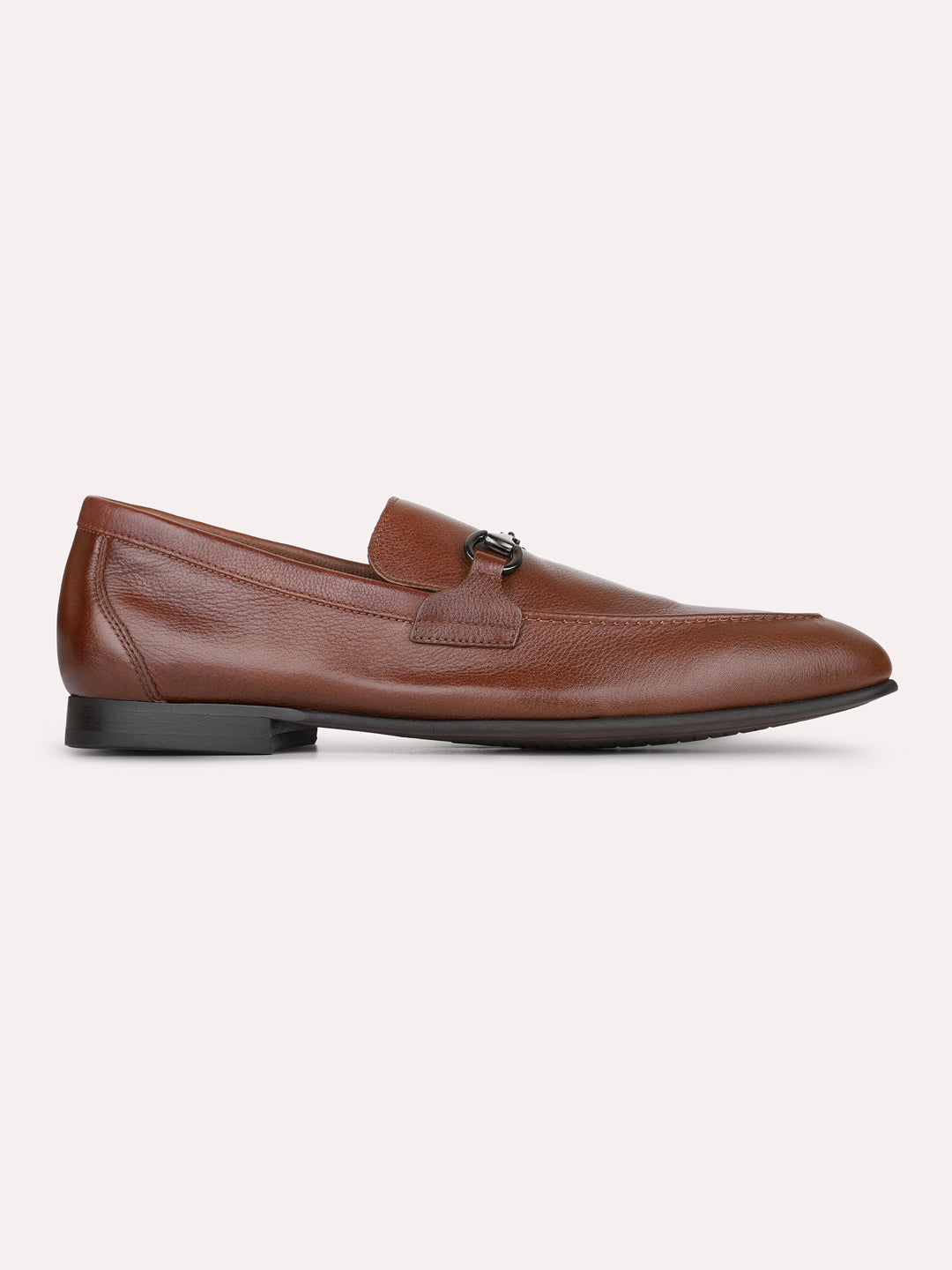 Mens Tan Formal Solid Pointed Toe Moccasin