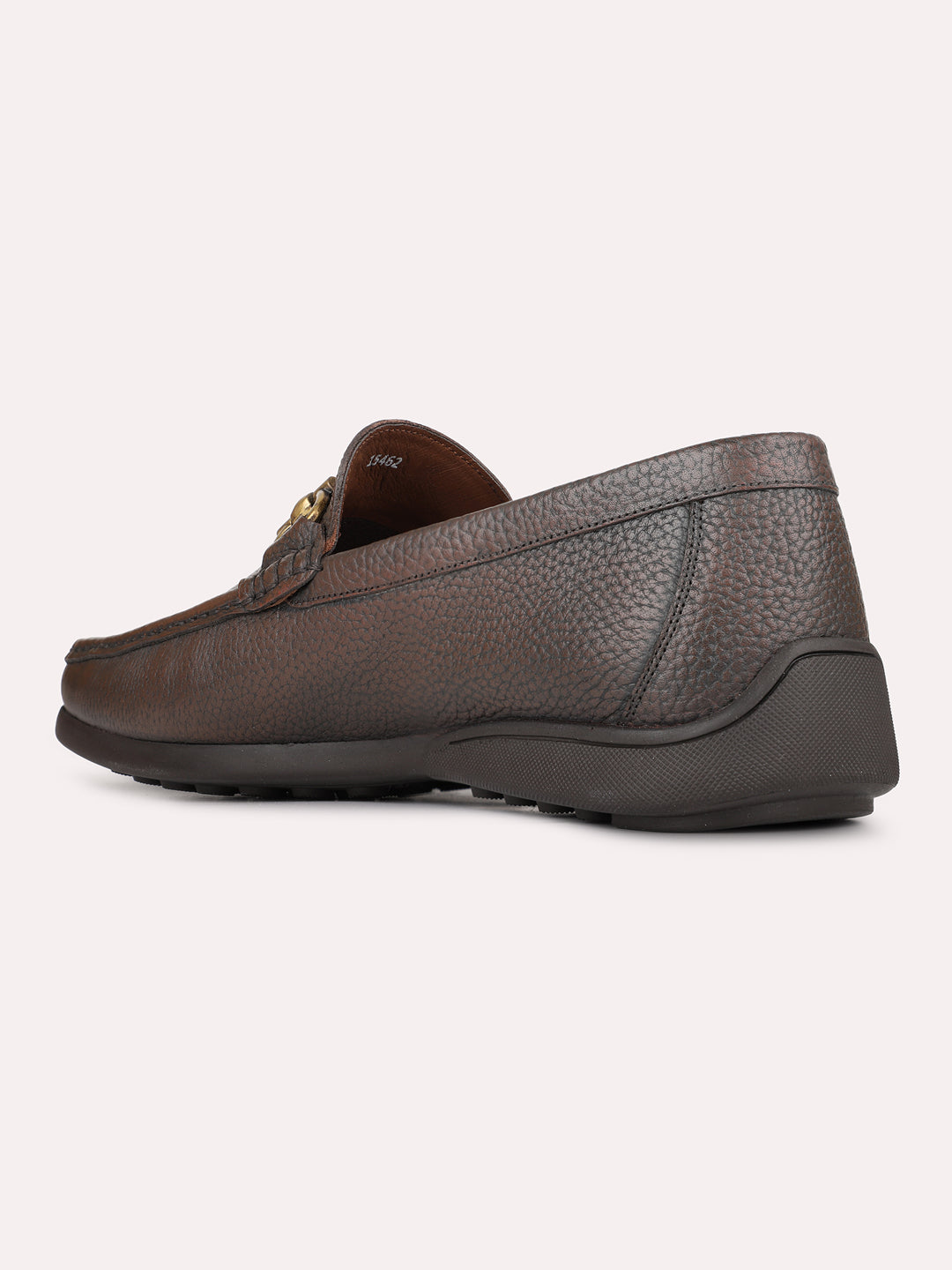 Mens Brown Casual Solid Square Toe Loafers