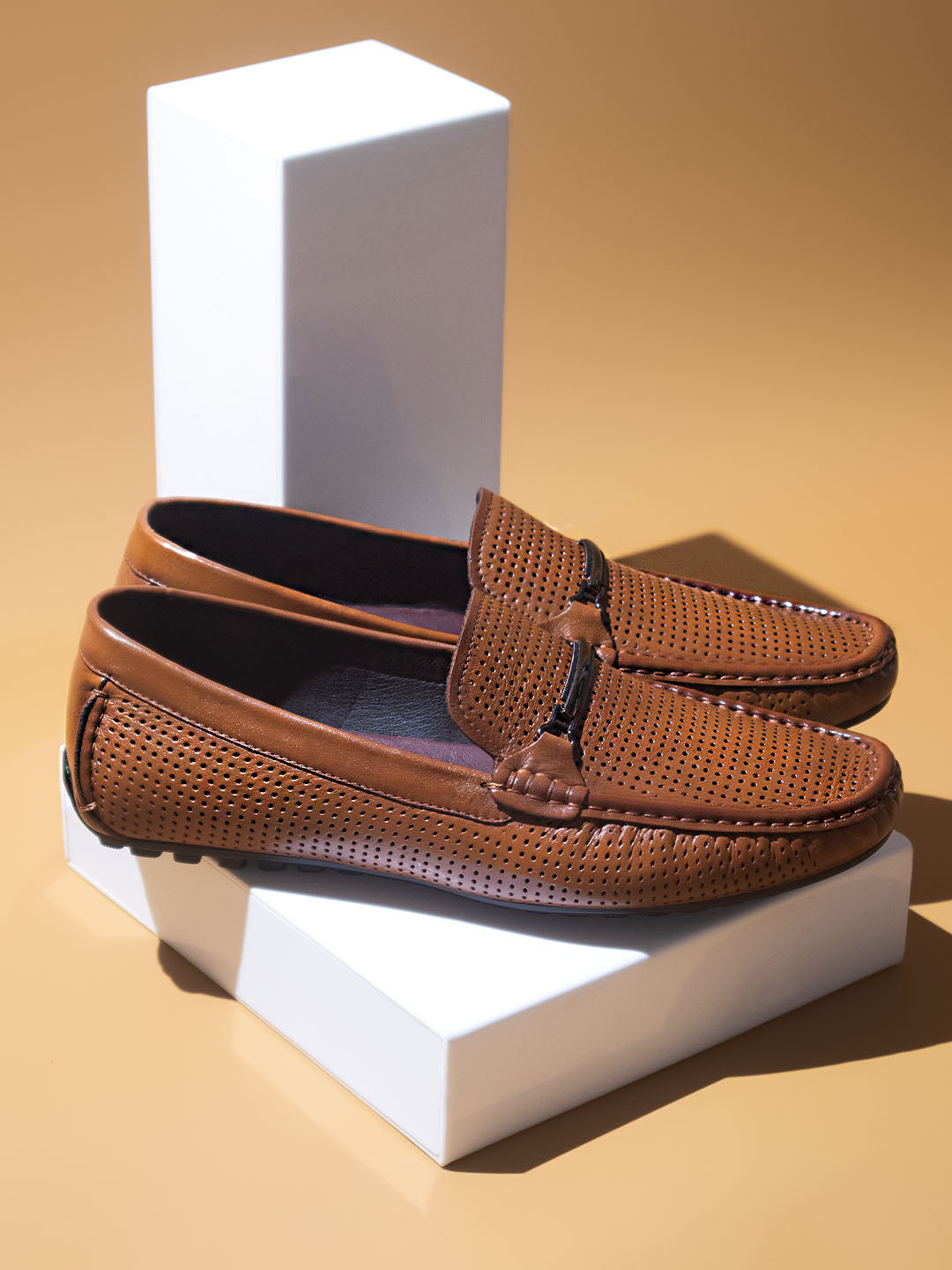 Atesber Tan Driving Casual Shoes For Men's