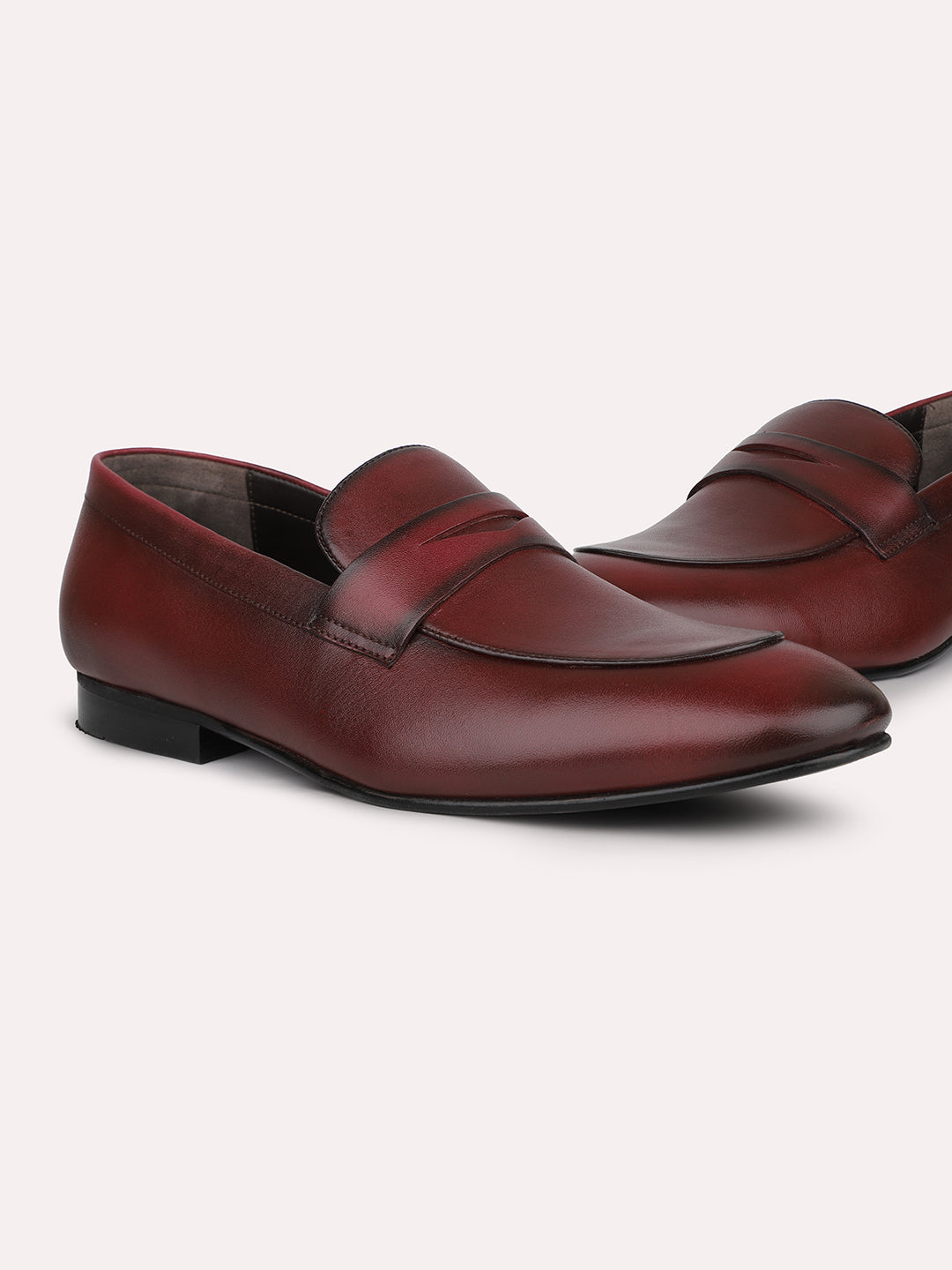 Atesber Wine Formal Slipon For Mens