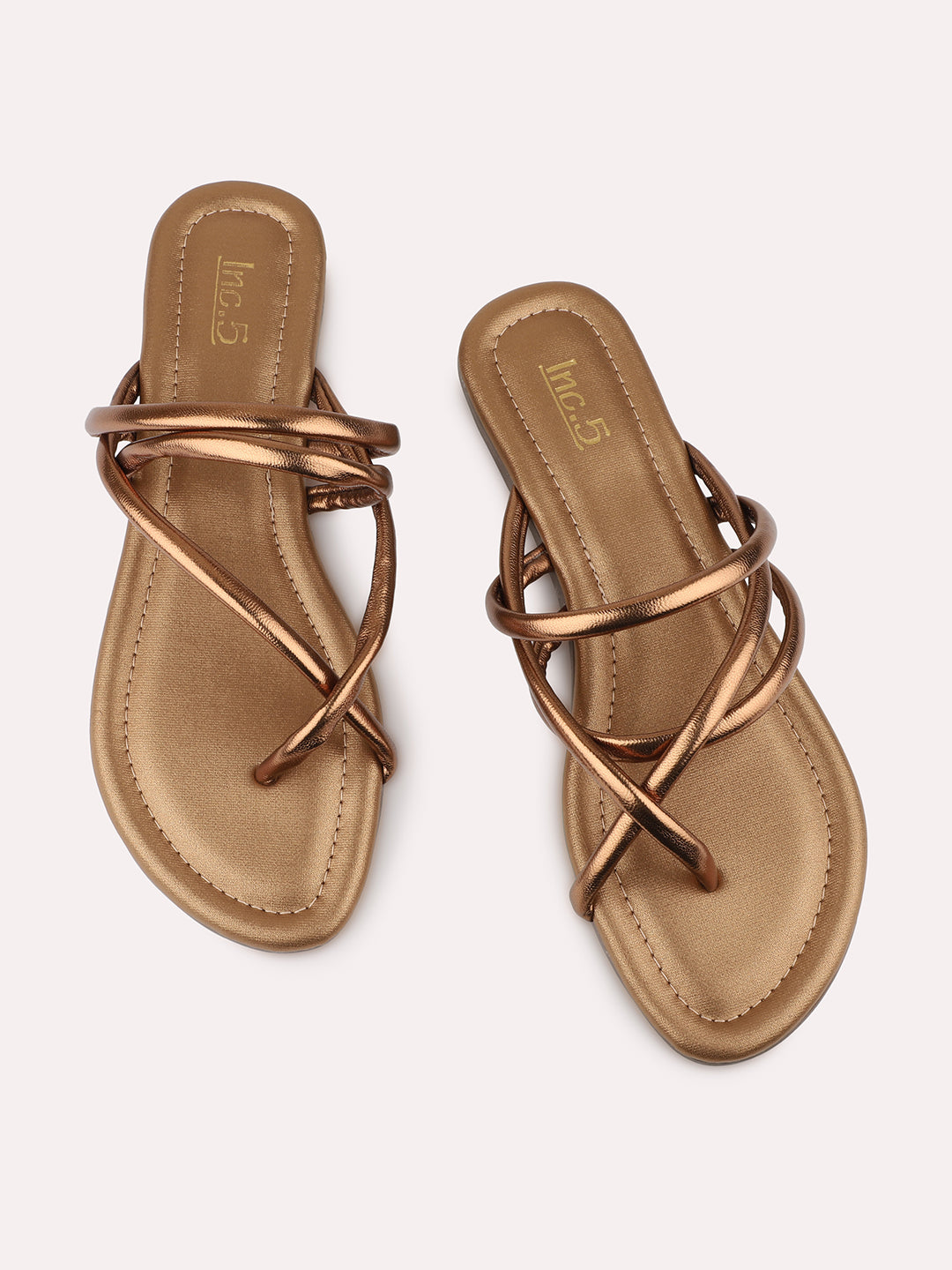 Women Antique Strappy One Toe Flats