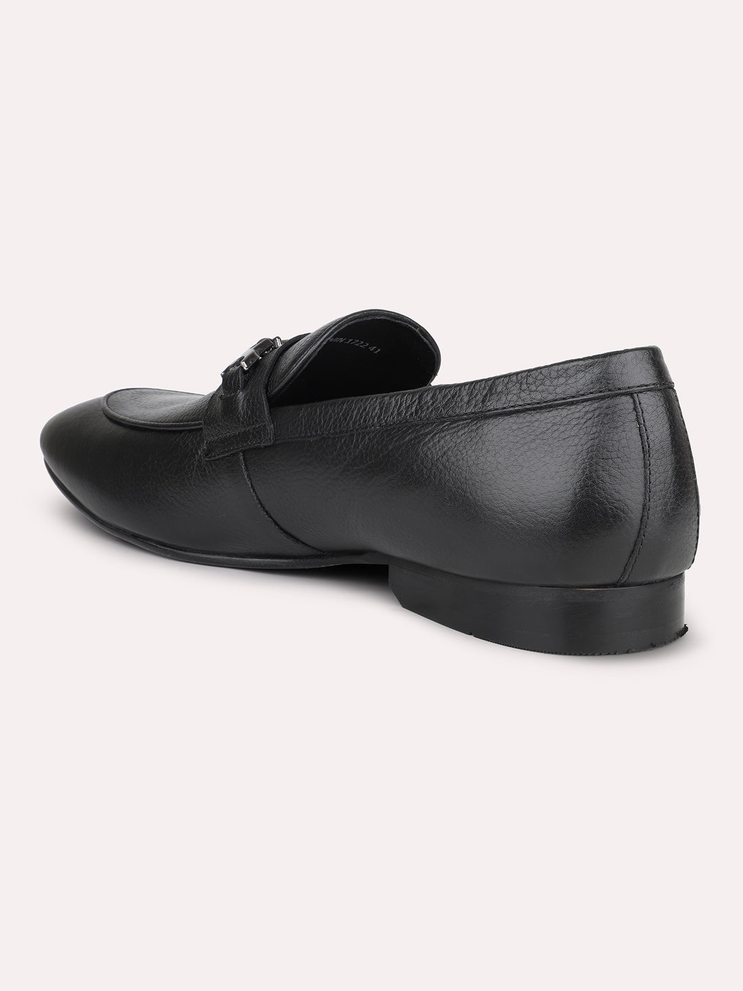 Atesber Black Formal Slipon With Buckle For Mens