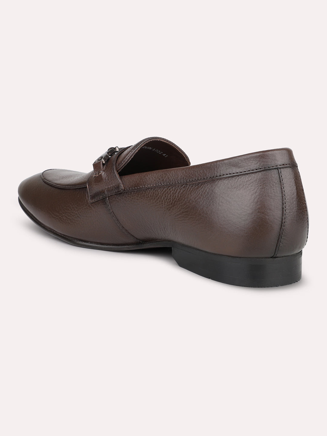 Atesber Brown Formal Slipon With Buckle For Mens