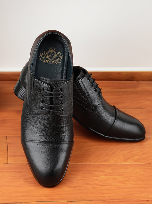 Atesber Black Formal Lace-Up For Mens