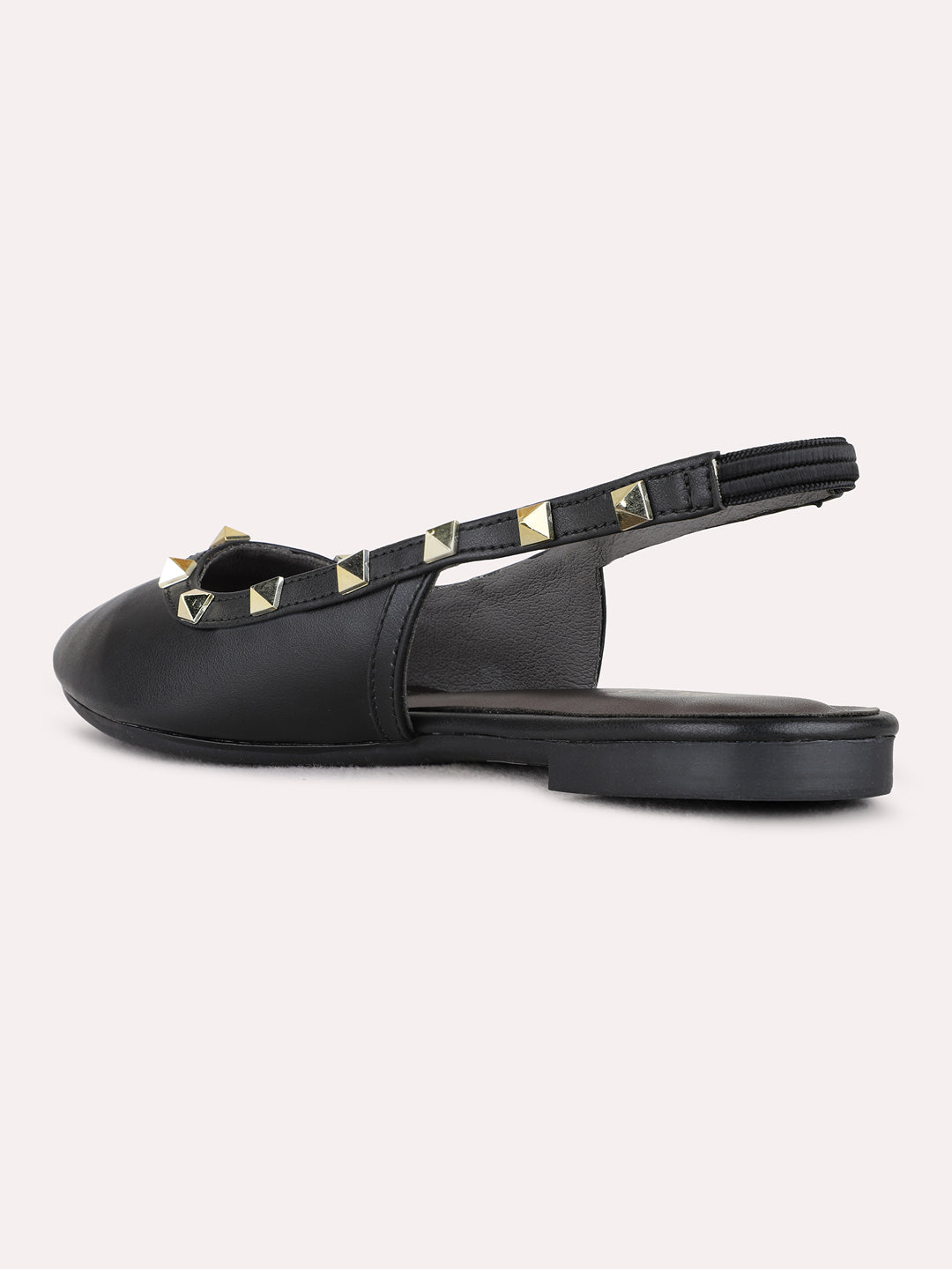 Womens Black Casual Solid One Toe Flat Mules