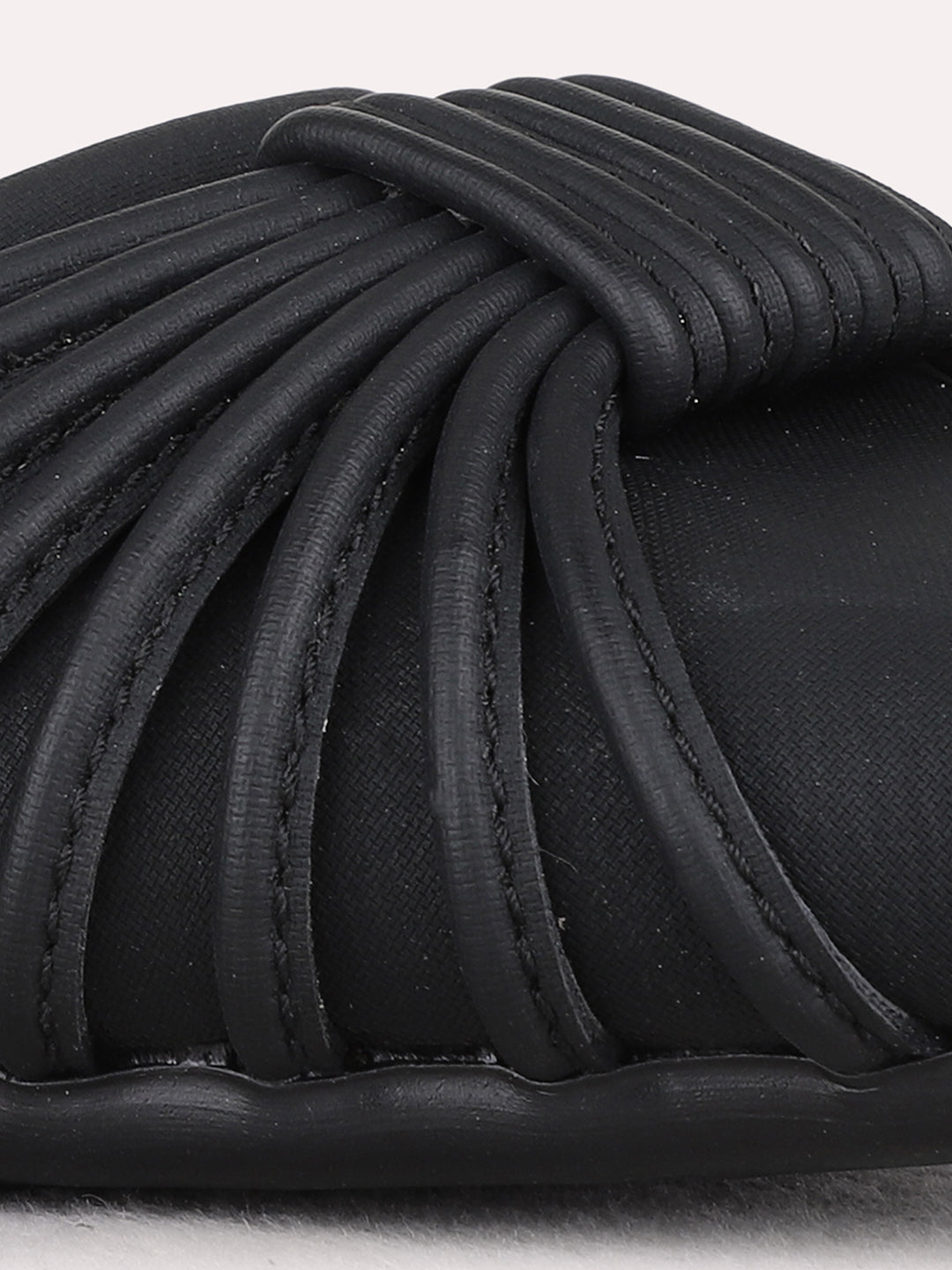 Womens Black Casual Solid Pattern Pointed Toe Flat Ballerinas