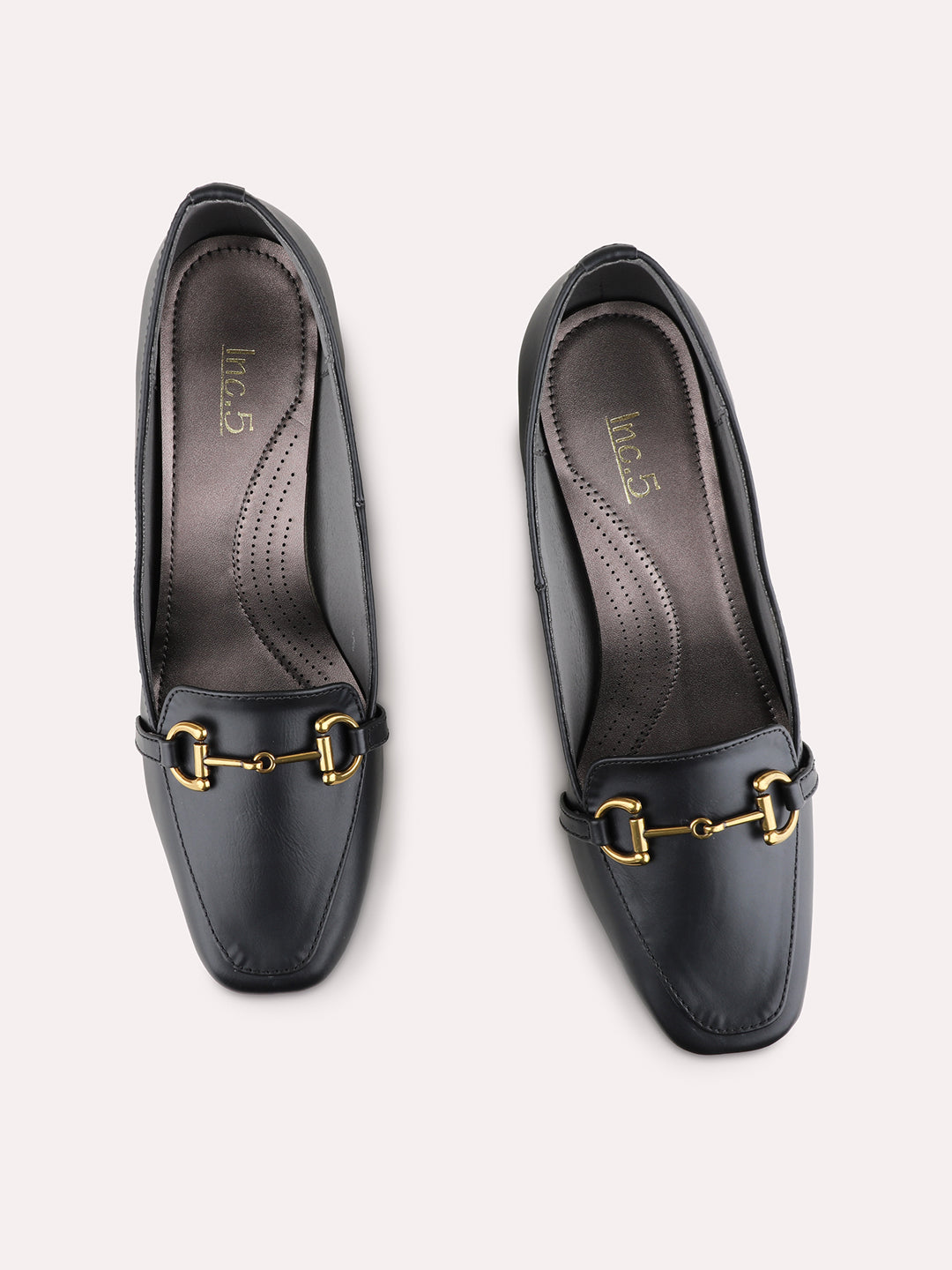 Womens Black Party Wear Solid Narrow Toe Pumps