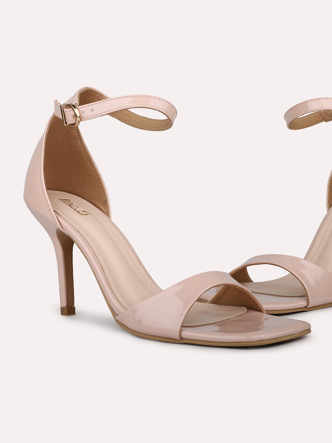 Womens Peach Casua Stiletto Heel Sandals